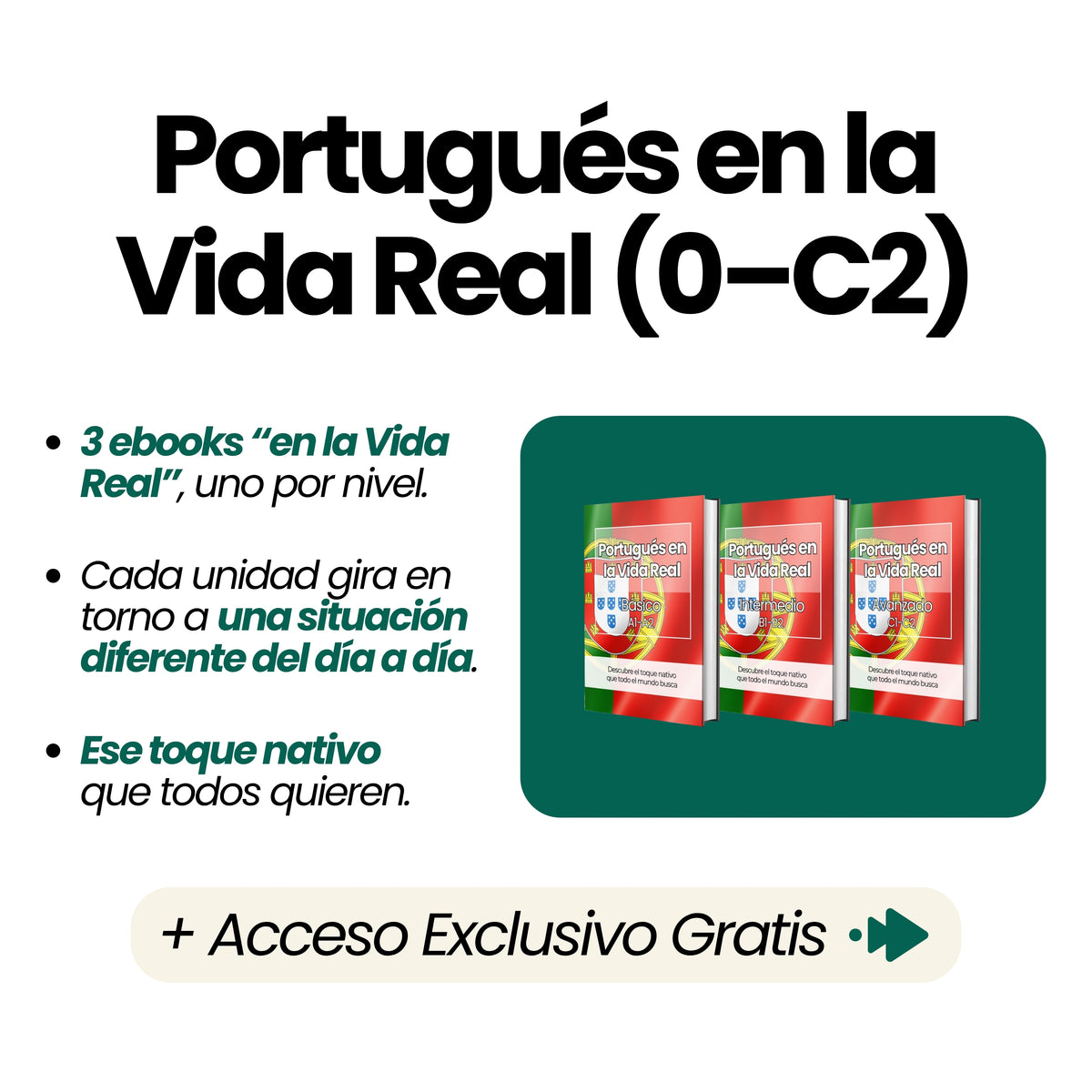 Curso Completo de Portugués (de 0 a C2 + Portugués en la Vida Real)