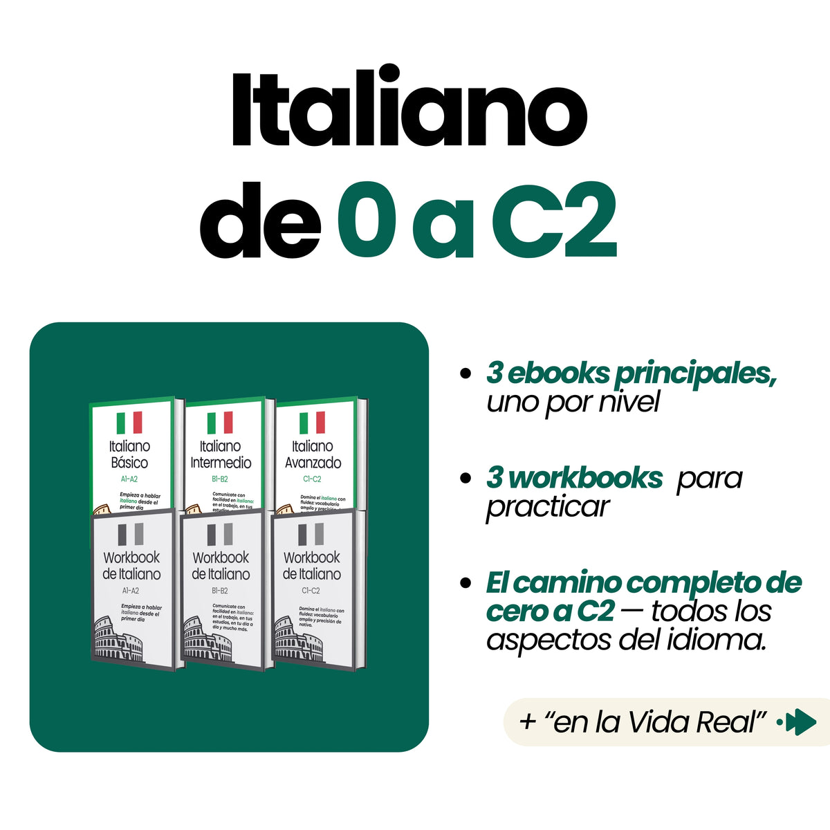 Curso Completo de Italiano (de 0 a C2 + Italiano en la Vida Real)